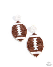Load image into Gallery viewer, Football Fan Brown Seed-Bead Earrings