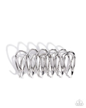 Load image into Gallery viewer, Scalloped Showstopper Silver Hair Claw