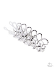 Load image into Gallery viewer, Scalloped Showstopper Silver Hair Claw