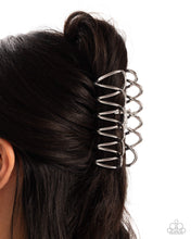 Load image into Gallery viewer, Scalloped Showstopper Silver Hair Claw