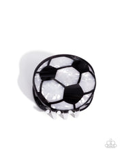 Load image into Gallery viewer, Soccer Shimmer Black Hair Claw