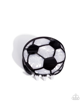 Soccer Shimmer Black Hair Claw