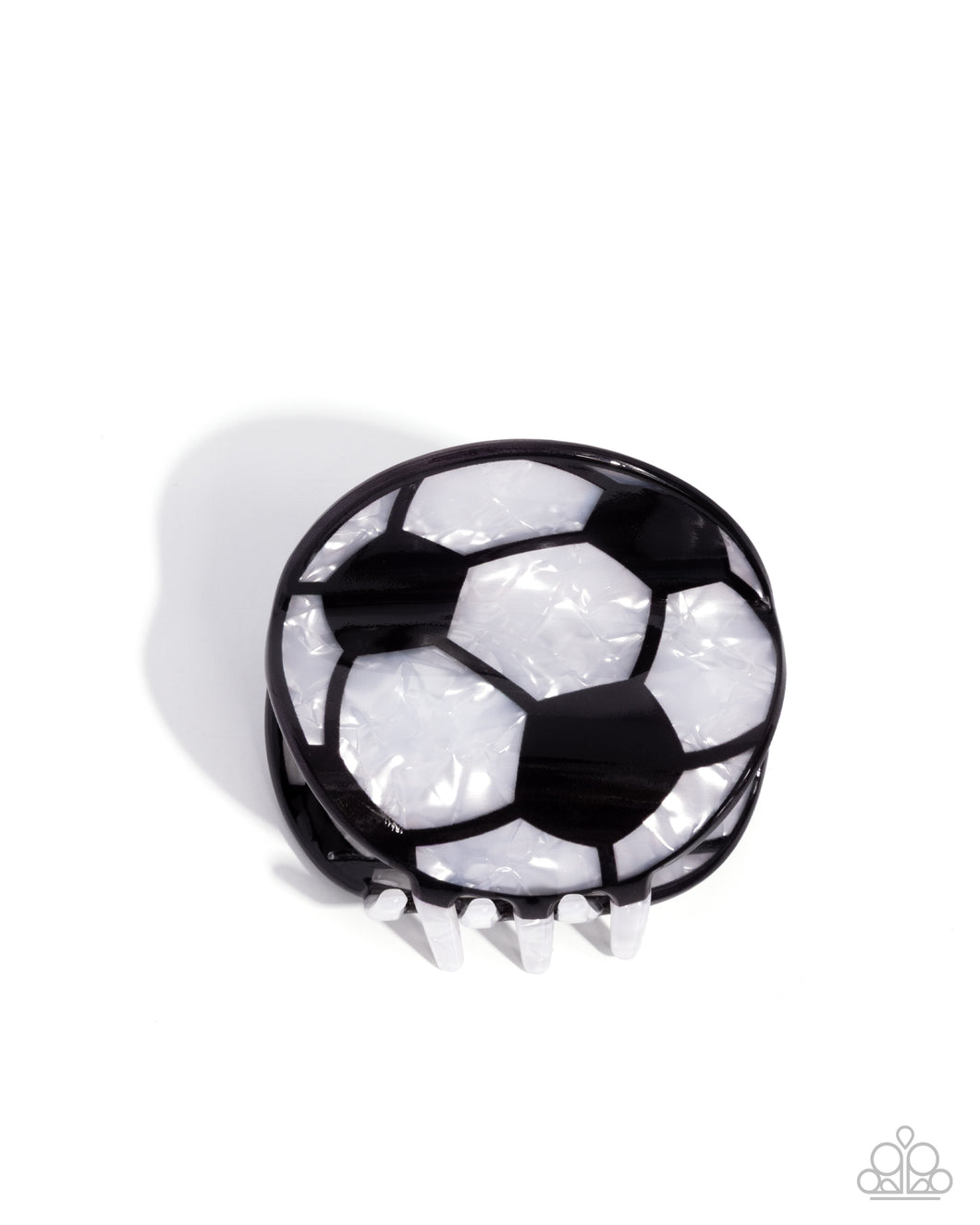 Soccer Shimmer Black Hair Claw