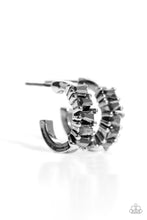 Load image into Gallery viewer, Rugged Rockstar Silver Hoop Earrings