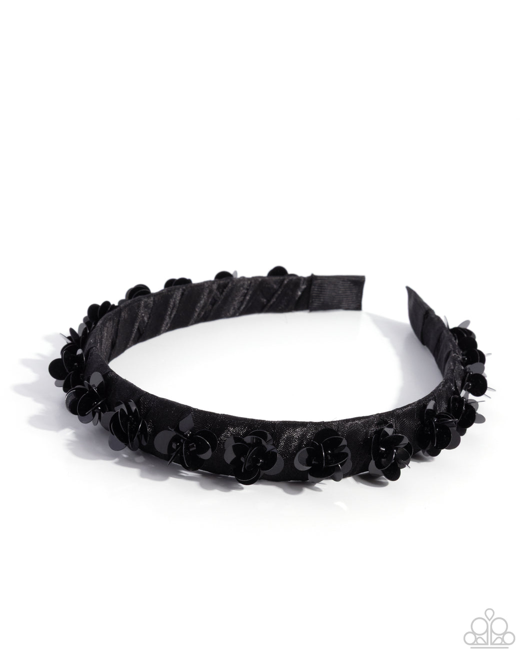 Floral Film Black Headband