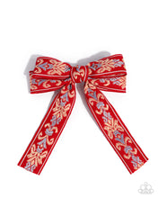 Load image into Gallery viewer, Printed Parlor Red Hair Bow