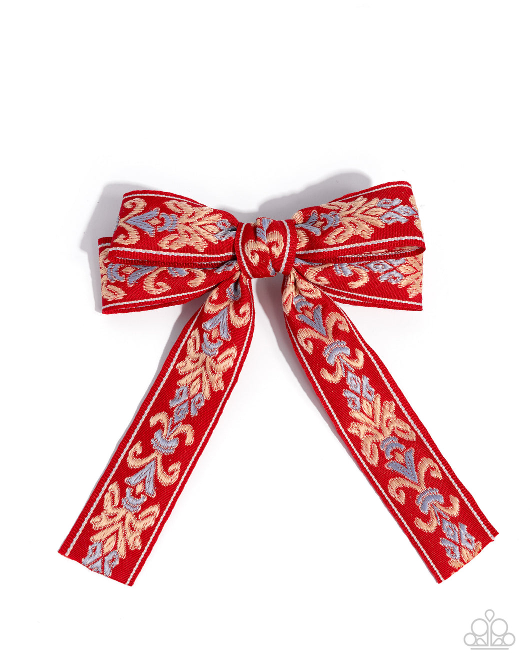 Printed Parlor Red Hair Bow