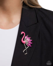 Load image into Gallery viewer, Frenetic Flamingo Pink Brooch