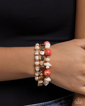 Load image into Gallery viewer, Earthy Entertainer Red Bracelet