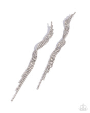 Load image into Gallery viewer, Flashy Following White Earrings
