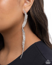 Load image into Gallery viewer, Flashy Following White Earrings