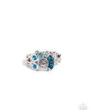 Load image into Gallery viewer, Crowning Glitz Blue Skinny Band Ring