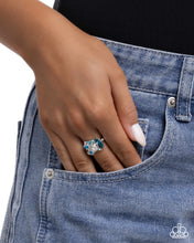 Load image into Gallery viewer, Crowning Glitz Blue Skinny Band Ring