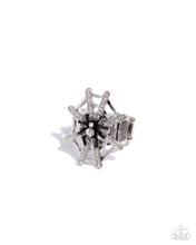 Load image into Gallery viewer, Spiderweb Shimmer Black Ring