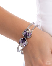 Load image into Gallery viewer, Cosmopolitan Catwalk Purple Hinged Bracelet