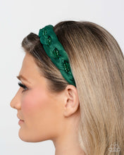 Load image into Gallery viewer, Beaded Boarding School Green Head Band