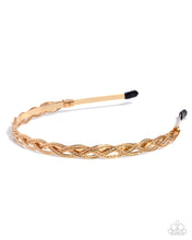 Load image into Gallery viewer, Braided Boarding School Gold Headband