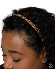 Load image into Gallery viewer, Braided Boarding School Gold Headband