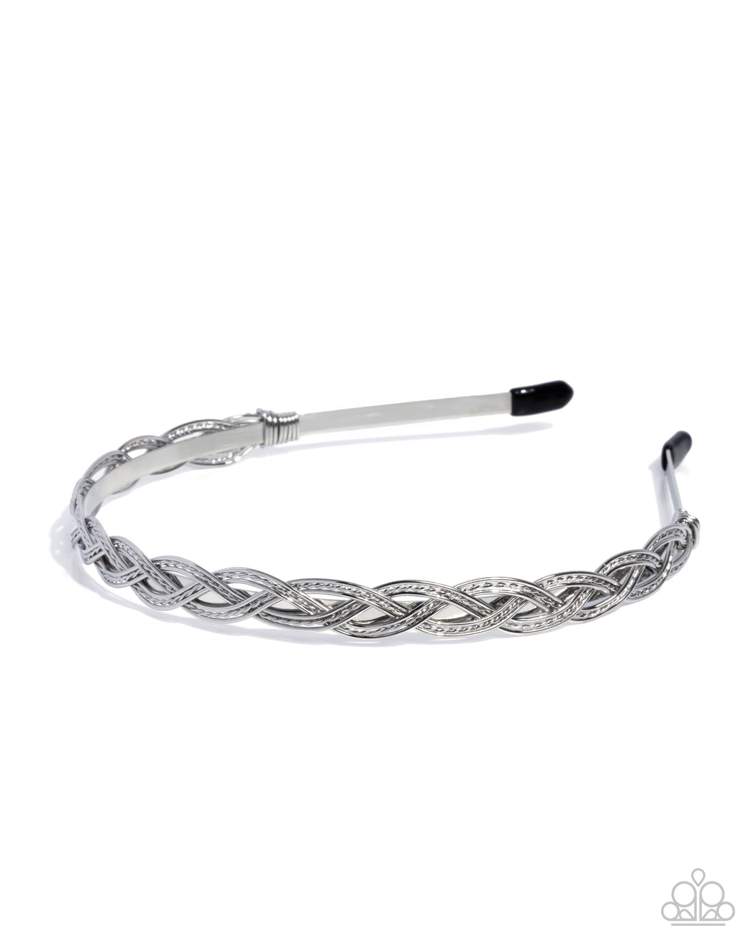 Braided Boarding School Silver Headband
