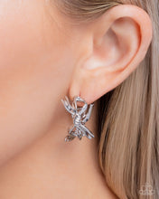 Load image into Gallery viewer, Coquette Catwalk Silver Hoop Earrings