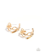 Load image into Gallery viewer, Coquette Catwalk Gold Hoop Earrings
