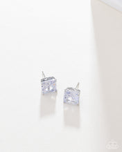 Load image into Gallery viewer, GLOW Time White Blockbuster Post Earrings