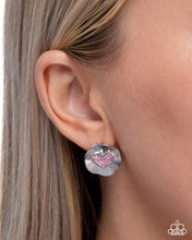 Load image into Gallery viewer, Smitten Sunburst Pink Post Earrings