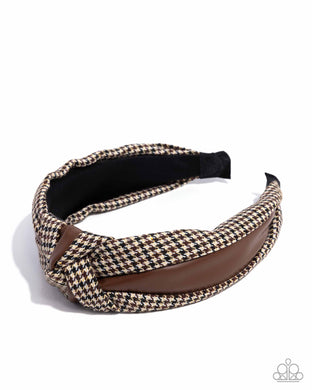Houndstooth Haute Brown Headband