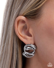 Load image into Gallery viewer, Swirled Sass Silver Post Earrings