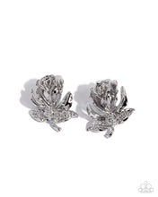 Load image into Gallery viewer, Rose Record Silver Post Earrings