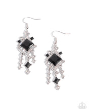 Load image into Gallery viewer, Square Sashay Black Earrings