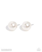 Load image into Gallery viewer, Preppy Princess White Blockbuster Post Earrings