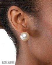 Load image into Gallery viewer, Preppy Princess White Blockbuster Post Earrings