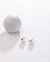 Load image into Gallery viewer, Preppy Princess White Blockbuster Post Earrings