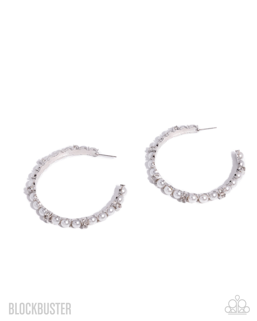 Classical Ballet White Blockbuster Hoop Earrings
