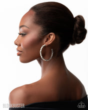 Load image into Gallery viewer, Classical Ballet White Blockbuster Hoop Earrings