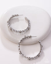 Load image into Gallery viewer, Classical Ballet White Blockbuster Hoop Earrings