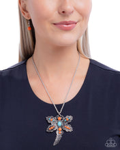 Load image into Gallery viewer, Dauntless Dragonfly Orange Necklace
