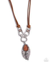 Load image into Gallery viewer, Fierce Feather Brown Necklace