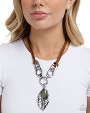 Load image into Gallery viewer, Fierce Feather Green Necklace