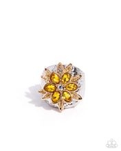 Load image into Gallery viewer, Floral Fermata Yellow Ring