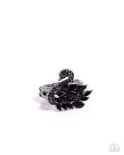 Load image into Gallery viewer, Sensational Swan Black Skinny Band Ring