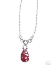 Load image into Gallery viewer, Tough Teardrop Red Necklace