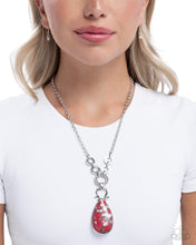 Load image into Gallery viewer, Tough Teardrop Red Necklace