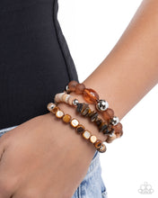 Load image into Gallery viewer, Seasonal Stretch Brown Bracelet