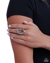 Load image into Gallery viewer, Optical Overlay Silver Ring