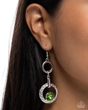 Load image into Gallery viewer, Center Cascade Green Earrings