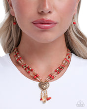 Load image into Gallery viewer, Breathe a Sigh of Relief Red Necklace