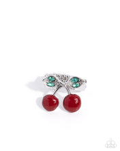 Load image into Gallery viewer, Celebratory Cherries Red Skinny Band Rings