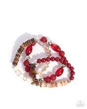 Load image into Gallery viewer, Seasonal Stretch Red Bracelet